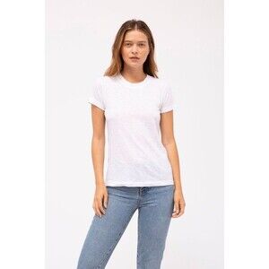 STATESIDE Slub Crew T Shirt In White 100% Supima Cotton Size Medium $77 Retail